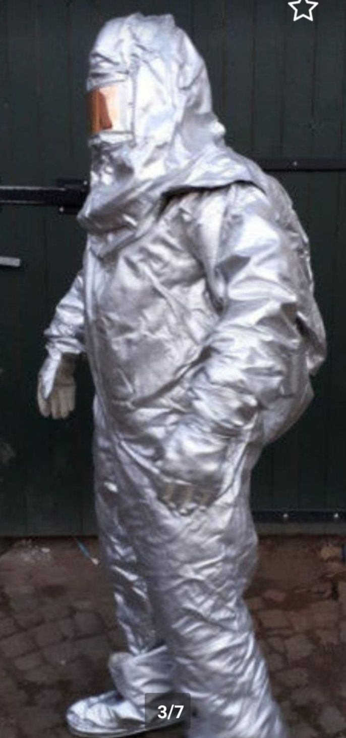 Costum original anti-foc aluminizat pompieri patrundere grea