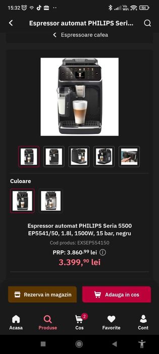 Philips 5500 Espressor automat Predare personala BUC./ILFOV + Training