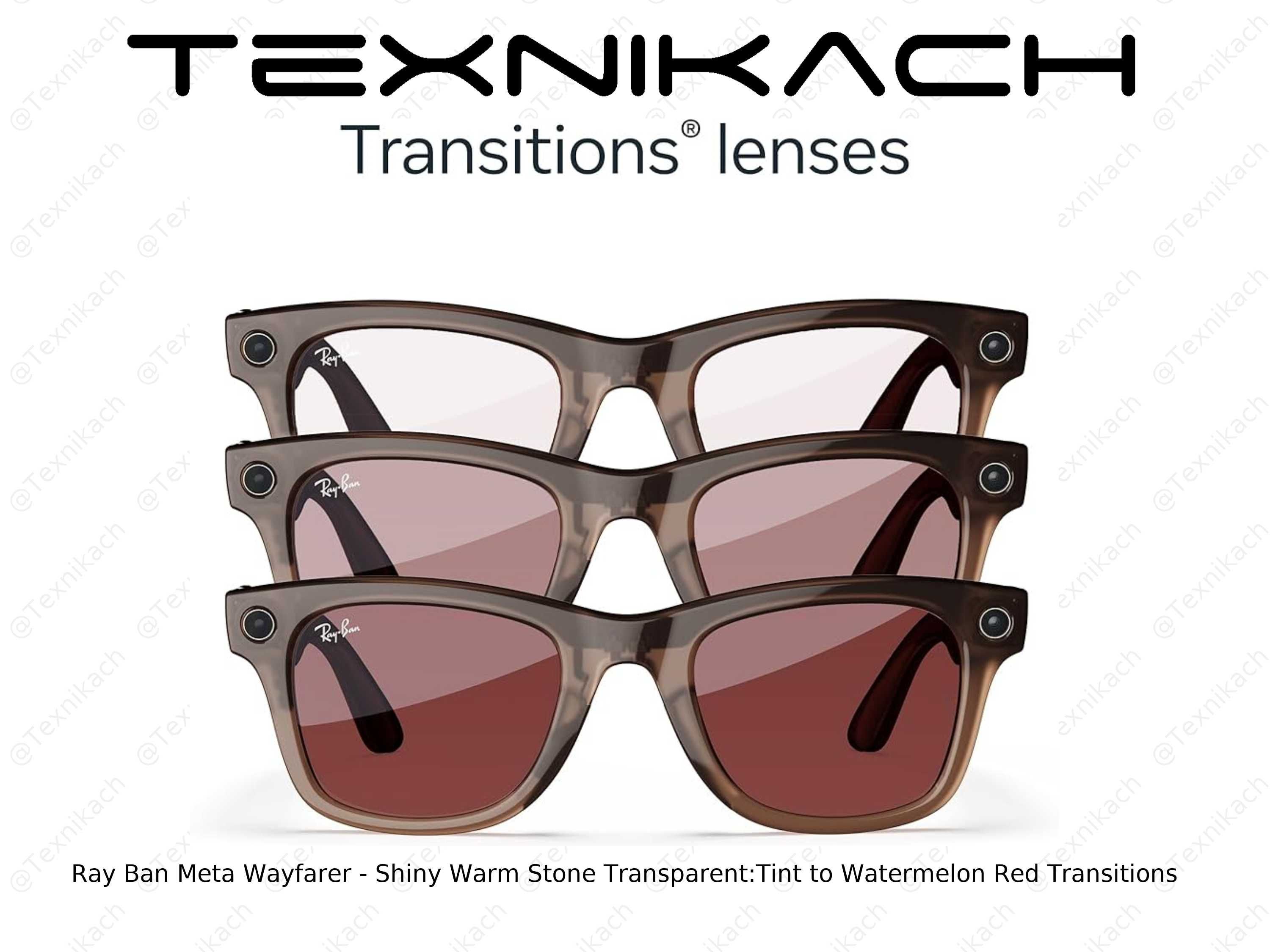 Yangi • Ray Ban Meta Wayfarer Shiny Warm Stone • Dastavka