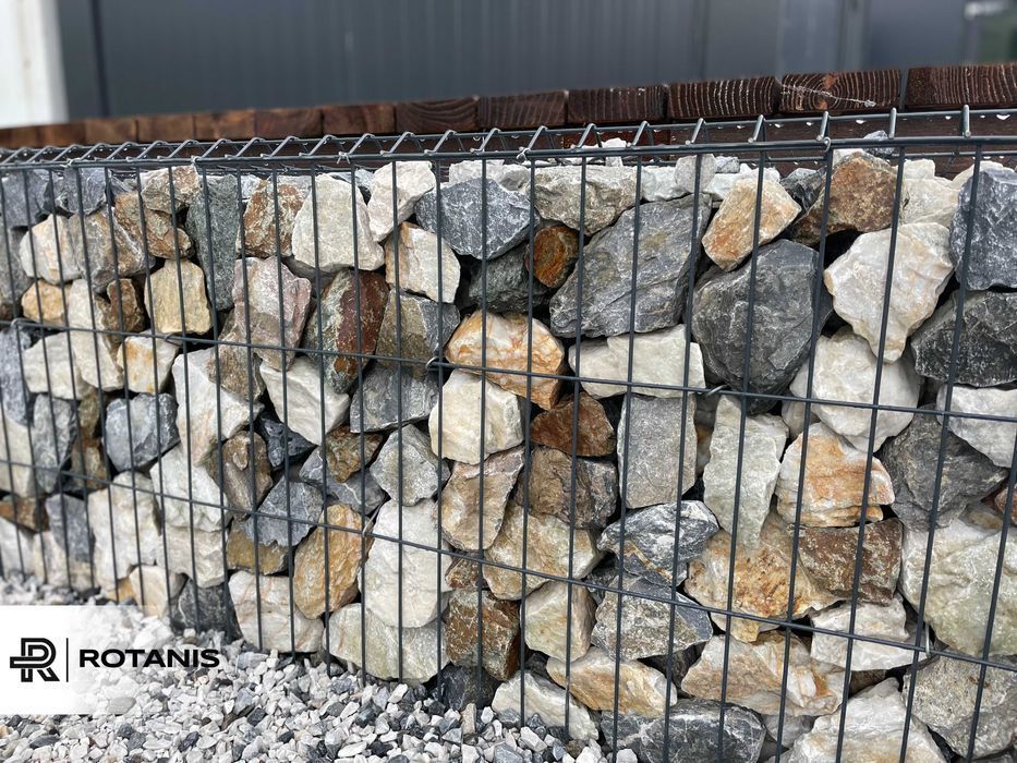 Gard tip gabion Panou zincat + Piatra Naturala / Producator