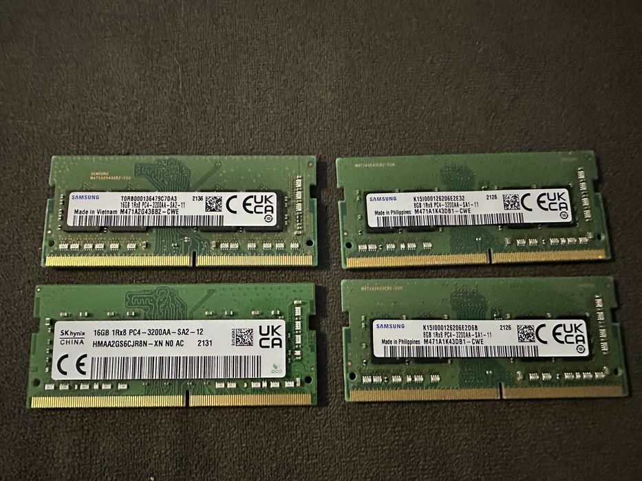 Memorii laptop ddr4 sodimm 2x8gb si 2x16gb 3200mhz