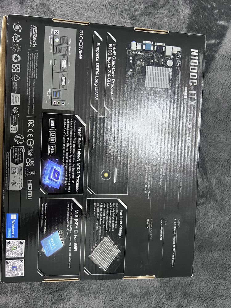 Placa de baza ASRock N100DC-ITX,
