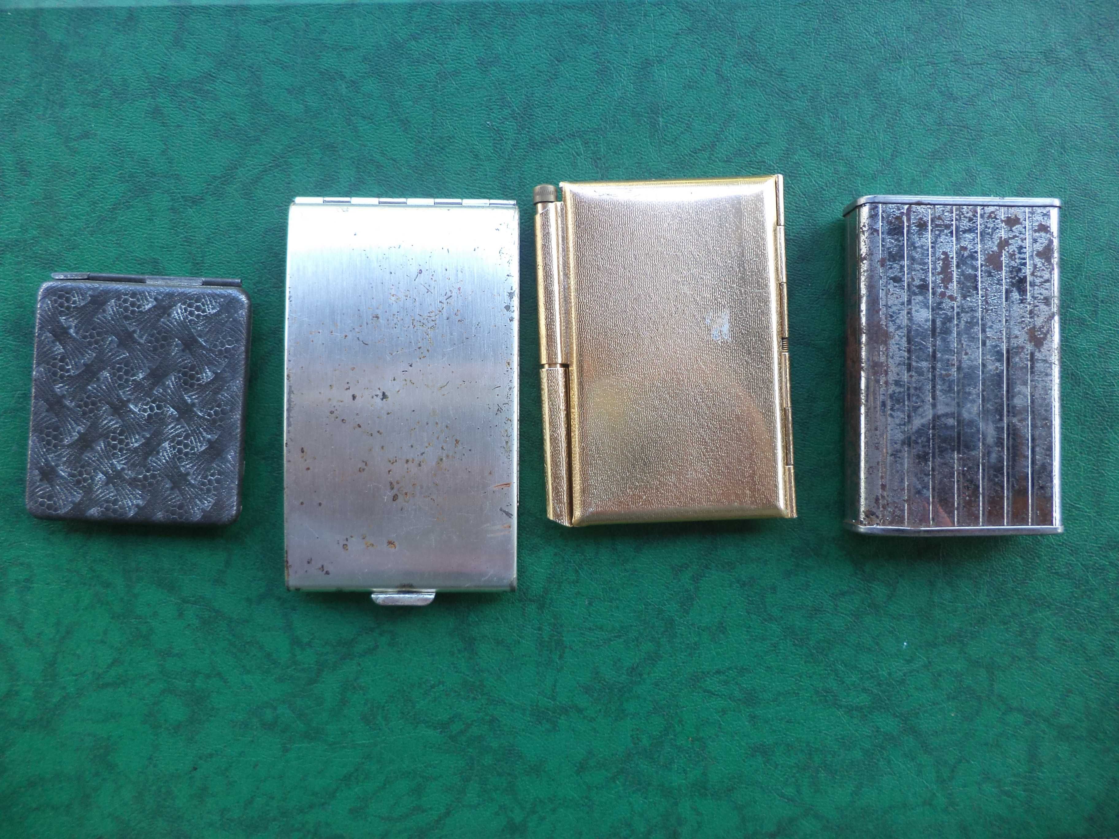 Lot cutii metal vechi carti vizita carnet notite tutun