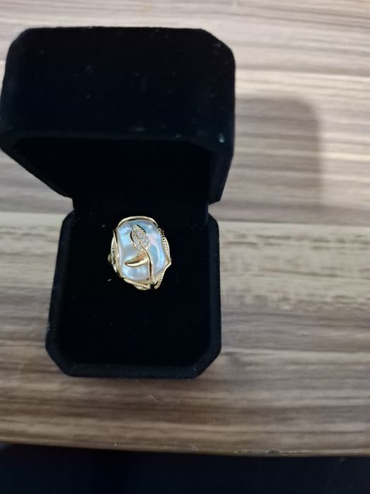 Inel perla baroca mărimea 56