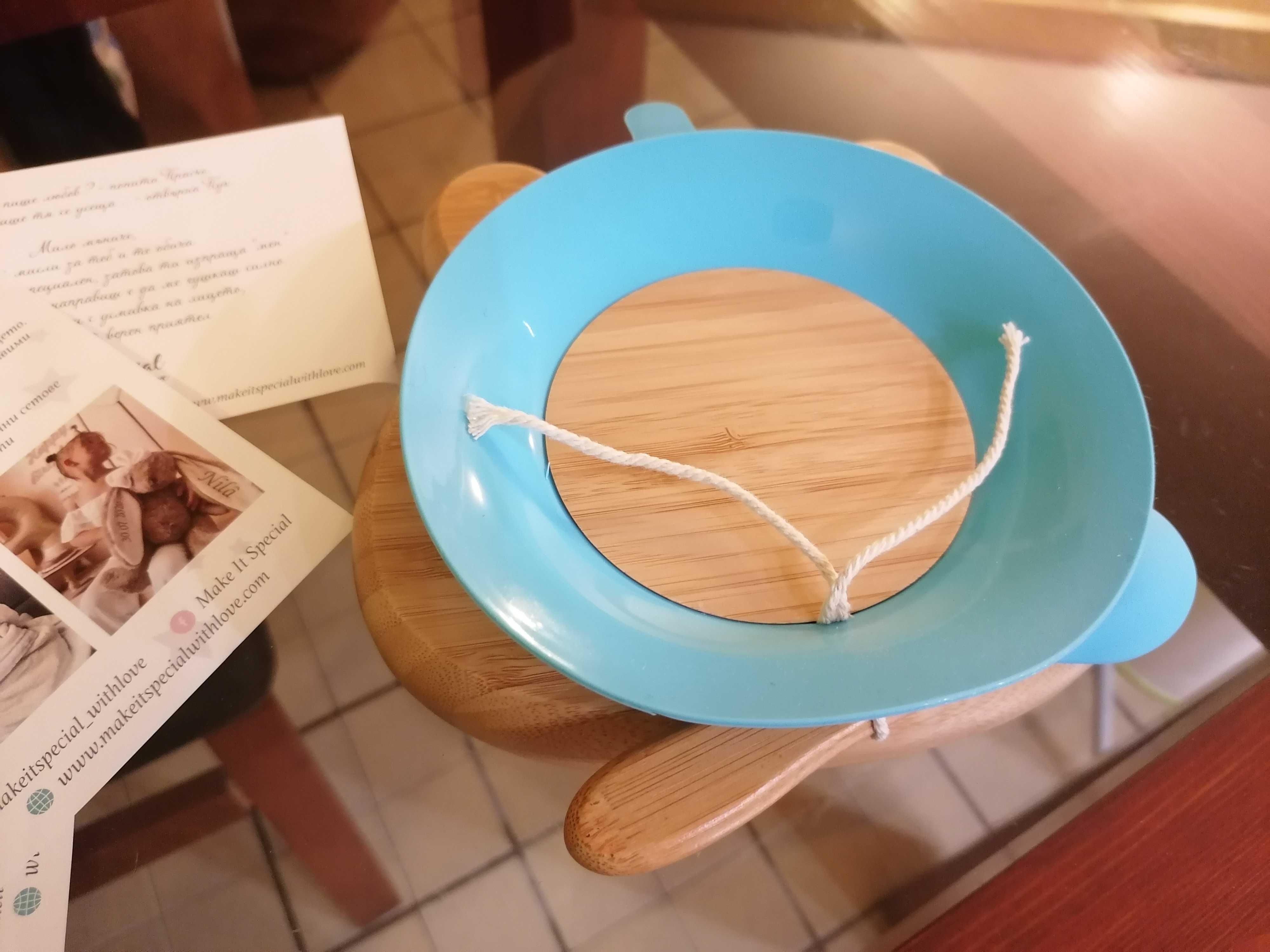 Комплект за хранене Bamboo Bunny Yummy Blue