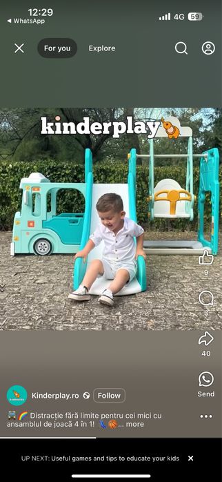 Tobogan cu leagan