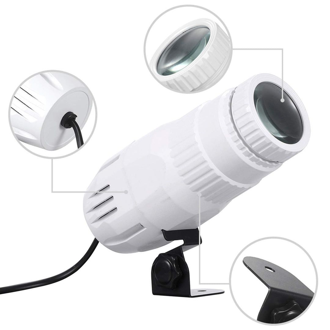 Lixada Mini RGBW Lumină de scenă Proiector rotativ cu cap mobil