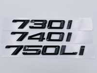 Emblema BMW Motorizare Seria 7 benzina negru