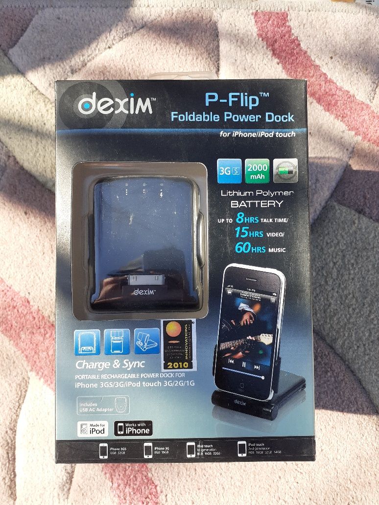 P-Flip Power Play Dock for iPhone 4 and iPhone 3G/3GS, iPod Touch, NEW