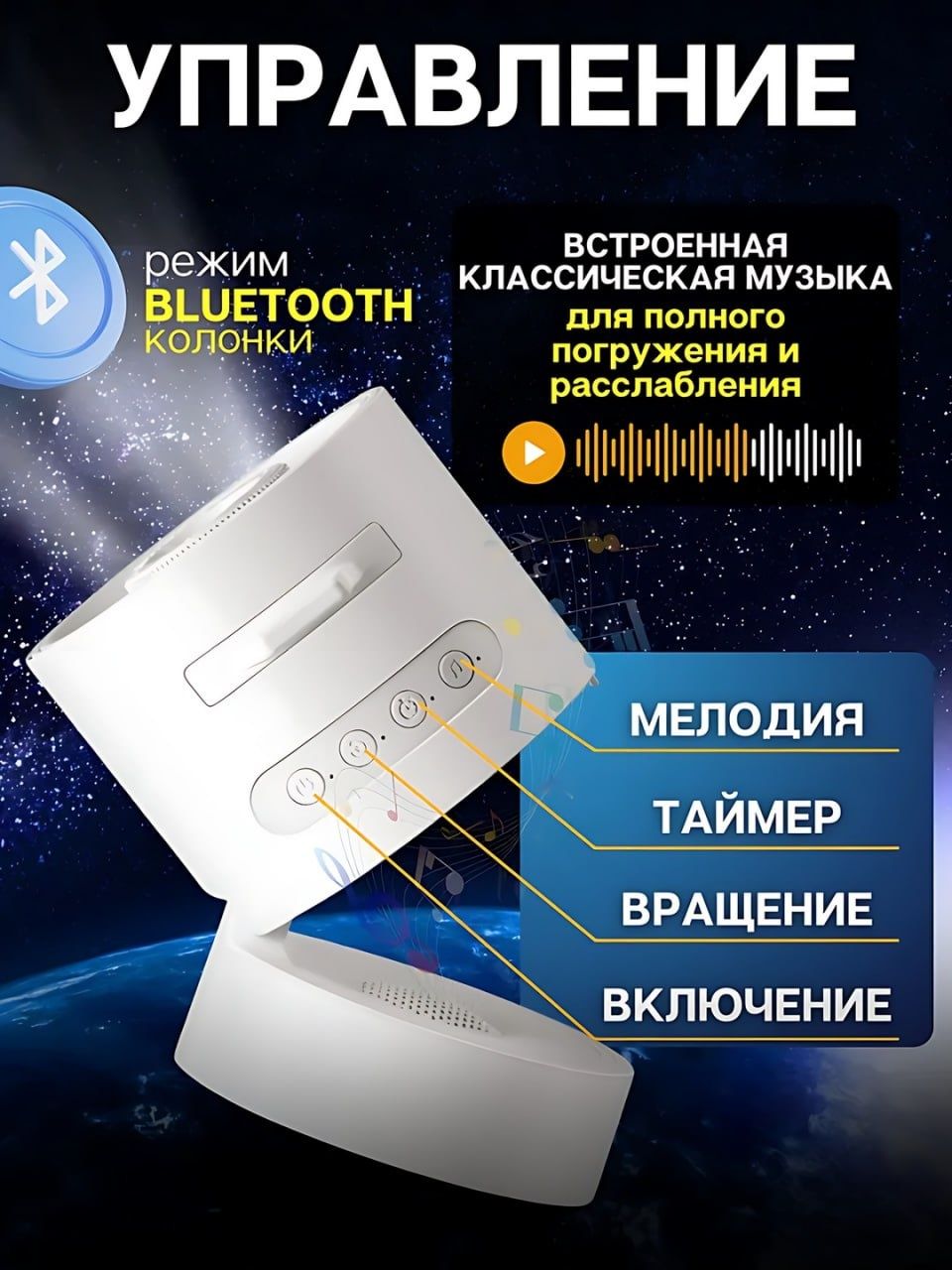 Проектор ночник космос галактика