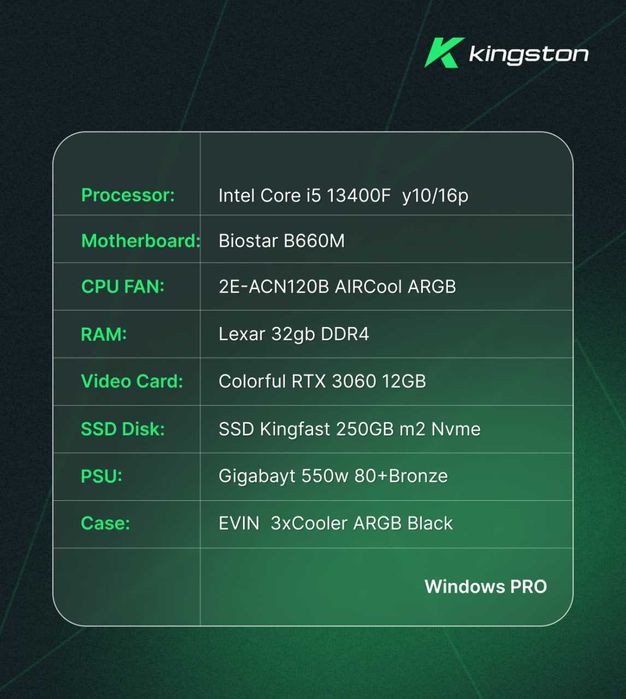 I5 13400F RTX 3060 12GB