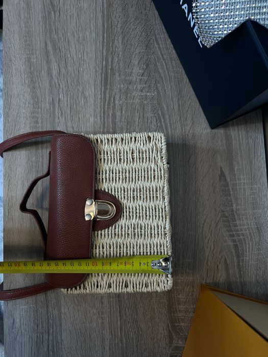 Плетена Дамска Чанта с Кожени детайли PRIMARK - КАТО НОВА