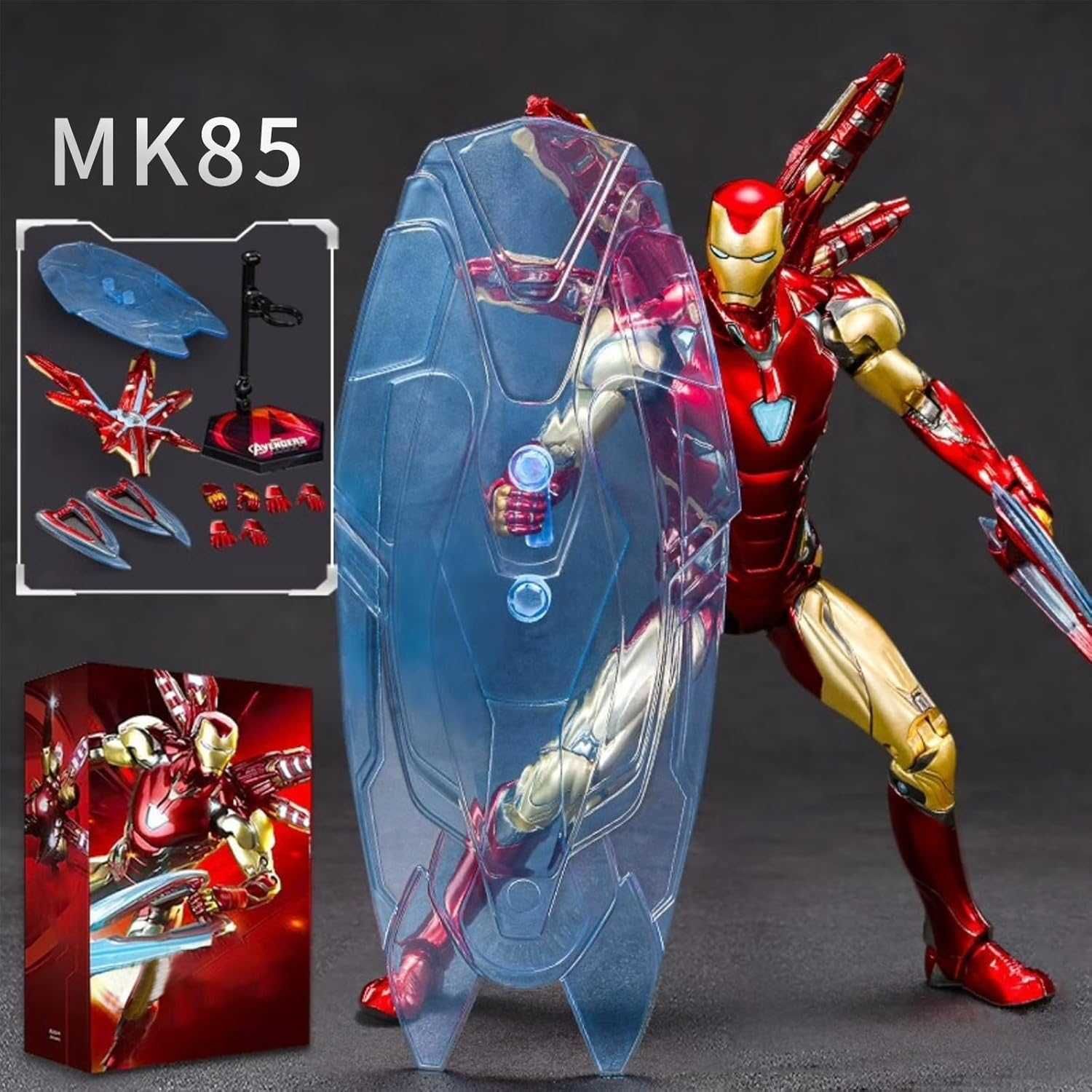 Figurina Iron Man Avengers MK 85 , Marvel 18 cm