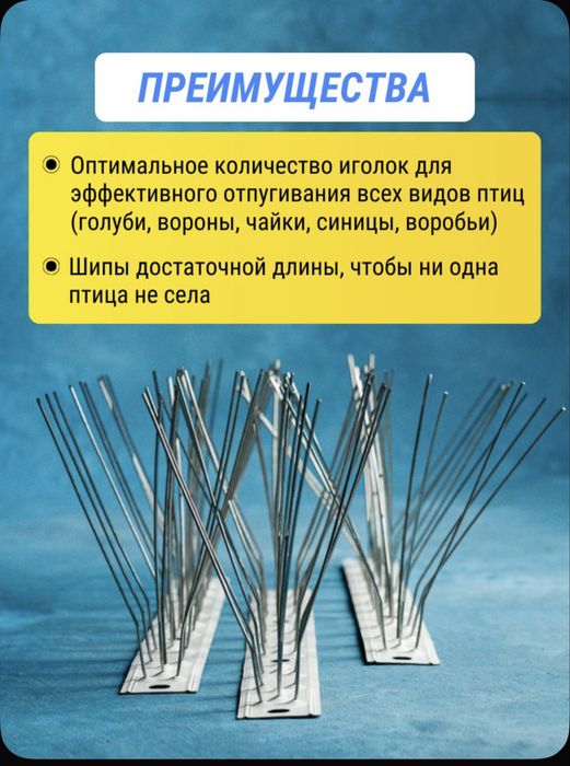 Установка и продажа Противоприсадочных Шипов от птиц