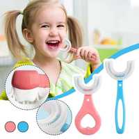 Иновативна четка за зъби за деца BLUE с U образна форма СИНЯ