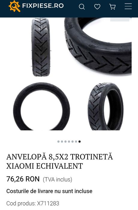 Anvelopa trotineta Xiaomi cauciuc roata