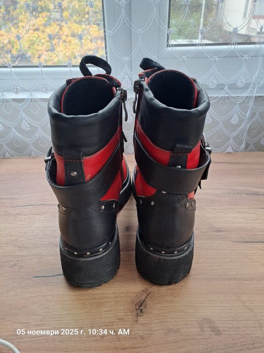 Дамски боти естествена кожа български ,размер 38 номер