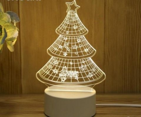 Холограмна 3D LED нощна лампа