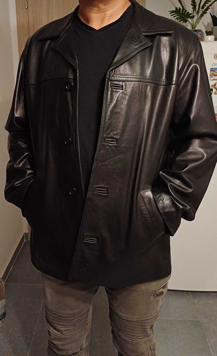 Haina din piele naturala piele de vitel deosebit barbatesc XL