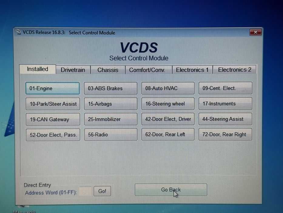 Interfata / Diagnoza VCDS 16.8.3 Audi, Skoda, Seat si VW