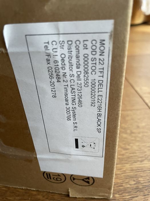 Monitor Dell nou 22”, model E2216h