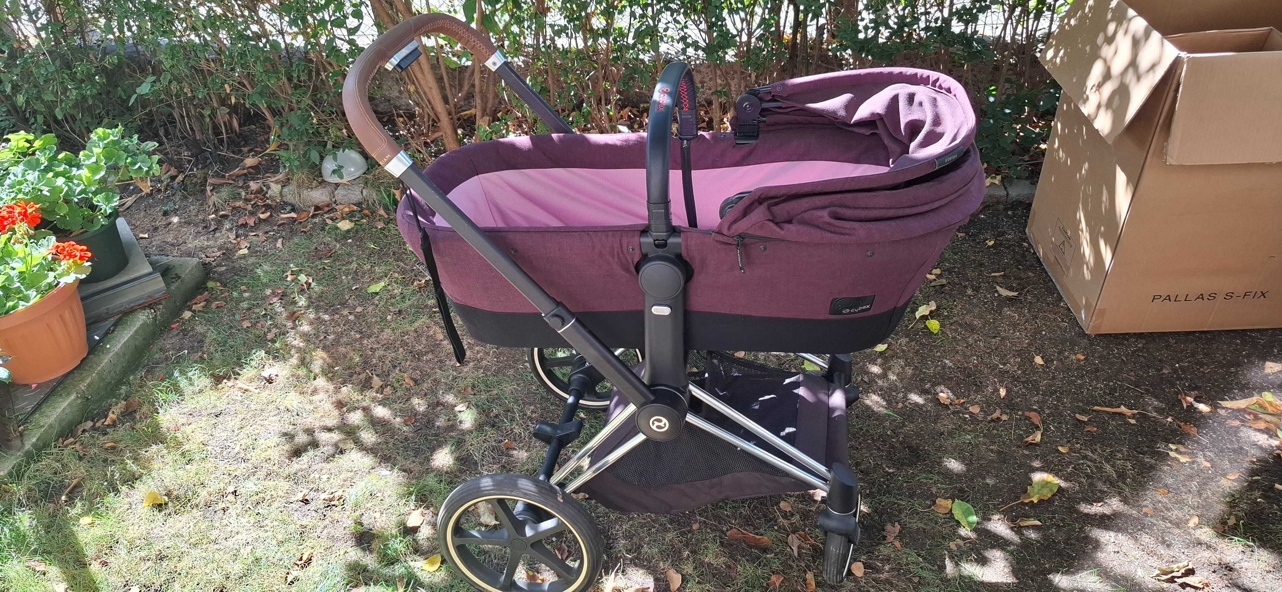 Cybex Priam Lux Platinum - комплект + 2 летни коша