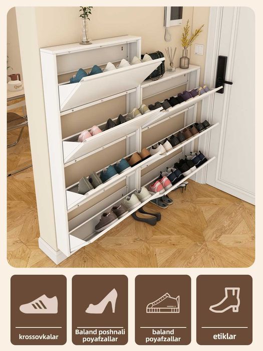 Poyabzal uchun javon| oyoq kiyim uchun shkaf kam joy egallidigan shkaf