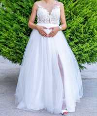 Булчинска рокля подходяща за бременна булка S/M “Бутик Alegra”