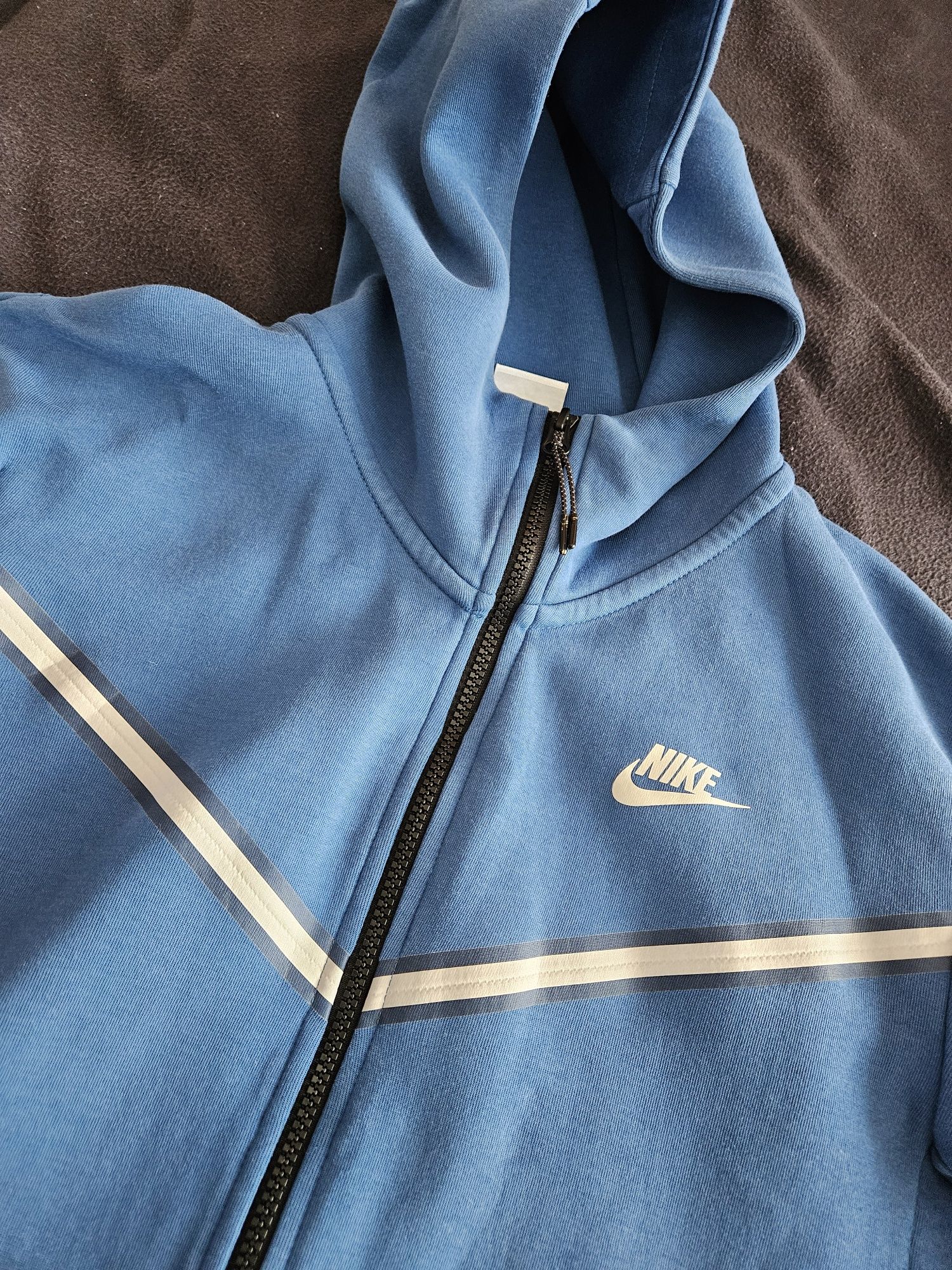 Nike tech fleece blue and white