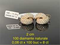 Bijuteria Royal CB : Cercei cu diamante aur 18K 750 14,89 grame