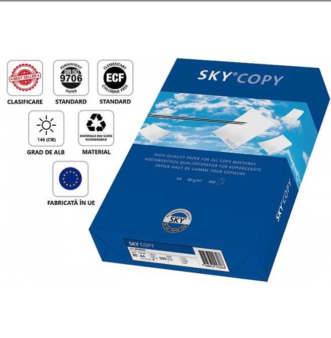 2 Topuri Hartie A4, 80 g/mp, 500 coli/top, SKY COPY