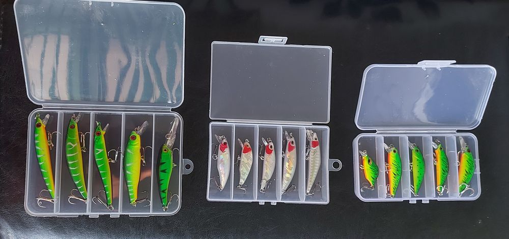 Нови 5бр воблери за 16лв,примамки, воблер, клатушки спининг риболов