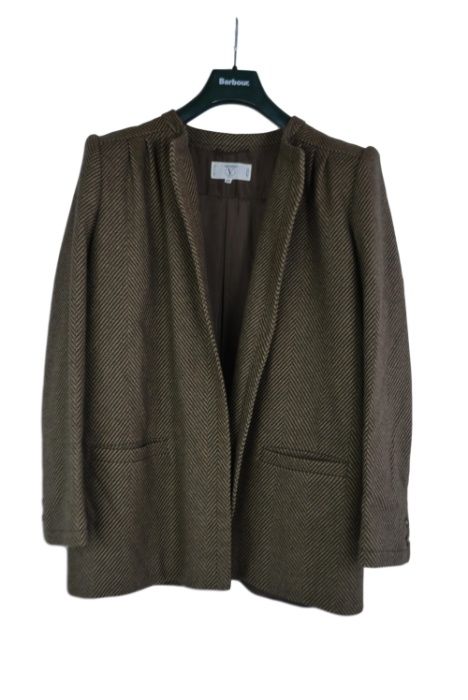 Sacou femei cardigan Valentino marimea 2XL XXL maro lana XR1