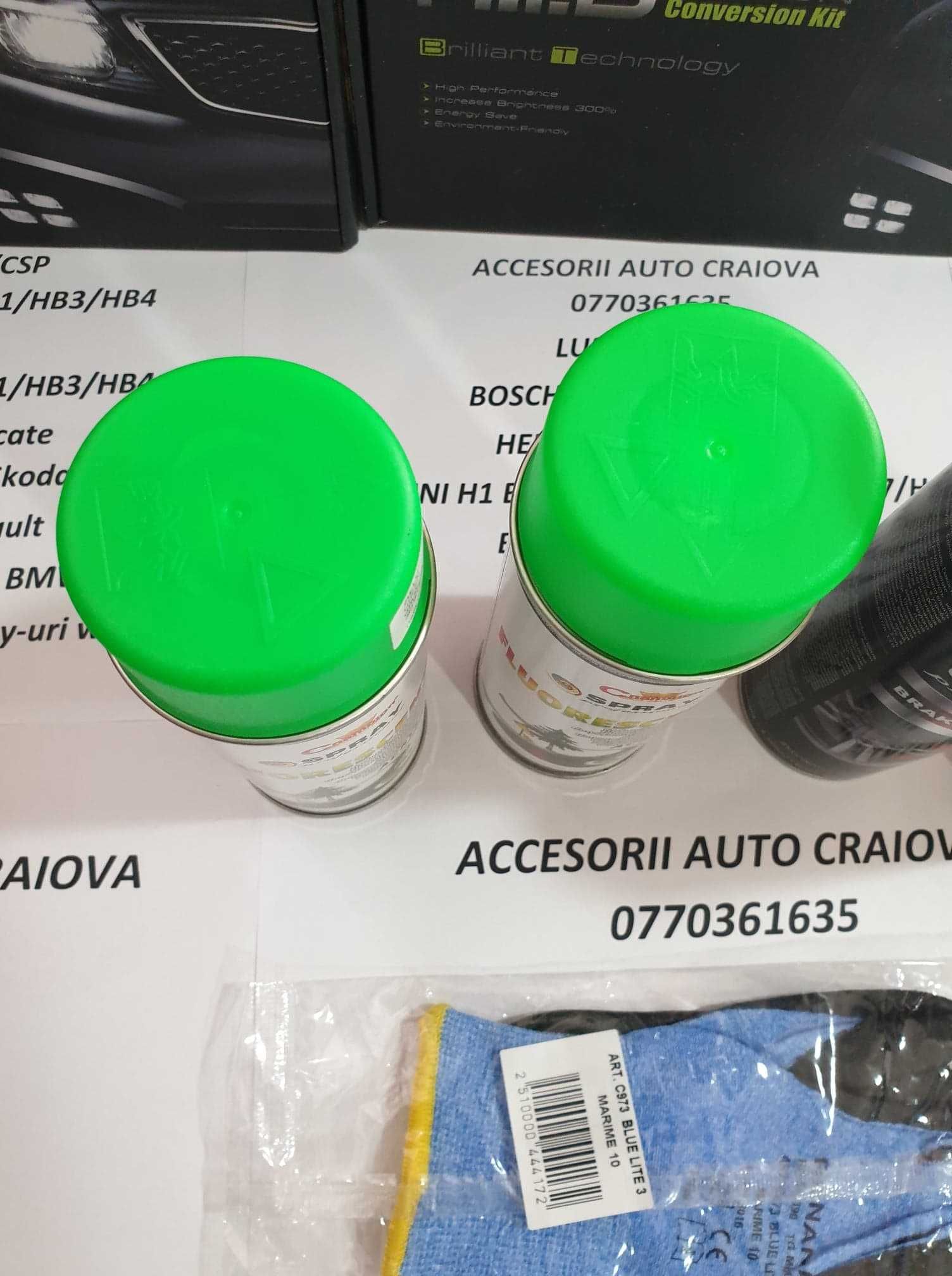 Kit Vopsea 2+1 Spray Profesional ETRIERI Verde Fluorescent