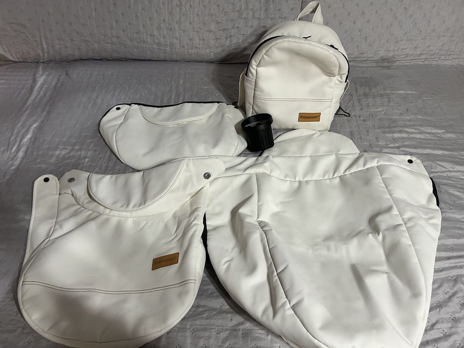 Vând cărucior 3 in 1 Krausman Topaz Lux, Alb