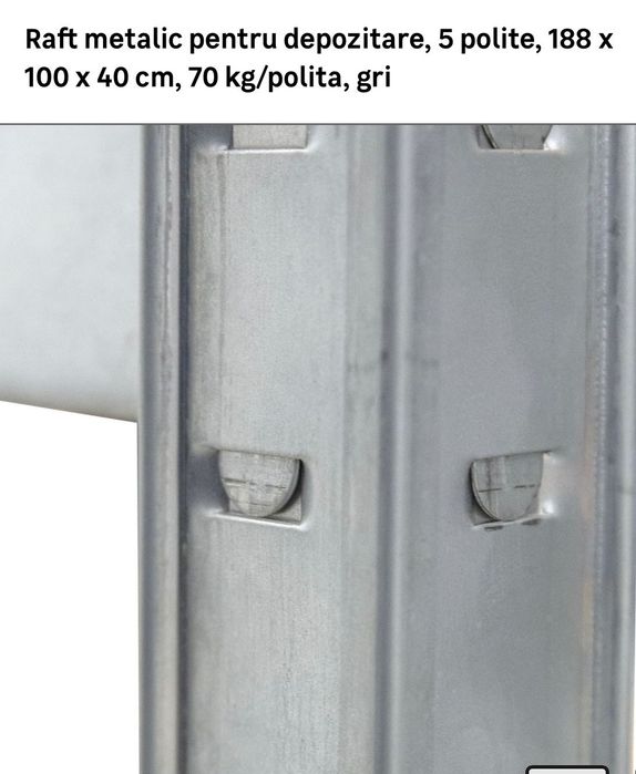 Raft metalic 5 polițe – 188x100x40 cm – 350 kg – NOU – livrare Timișoa