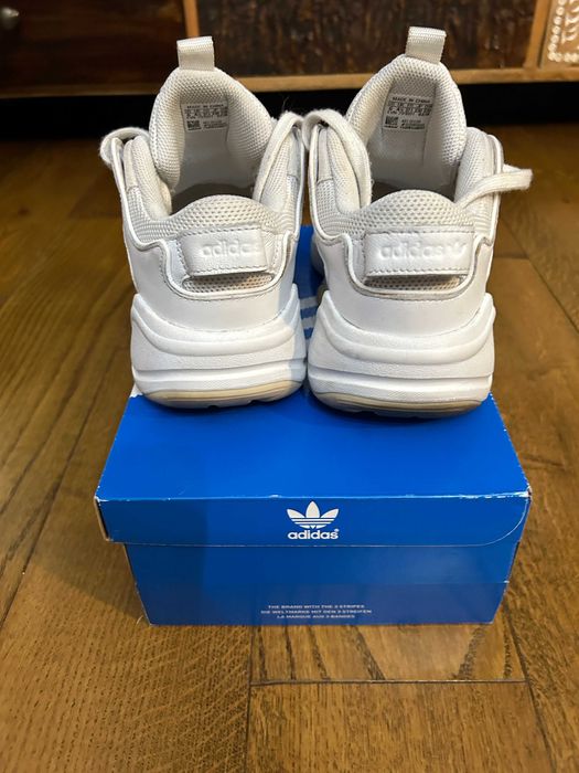 Sneakers Adidas albi piele