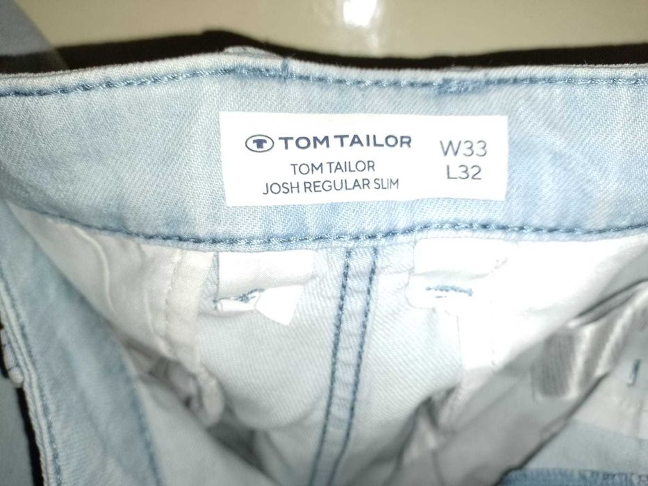 Blugi Albastru Deschis Tom Tailor Josh Regular Slim W33 L32
