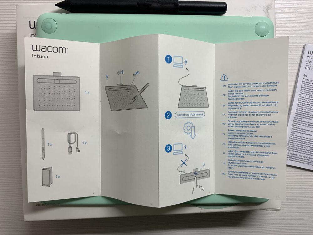 Wacom Intuos(CTL-4100WL) ,оригинальный графический планшет