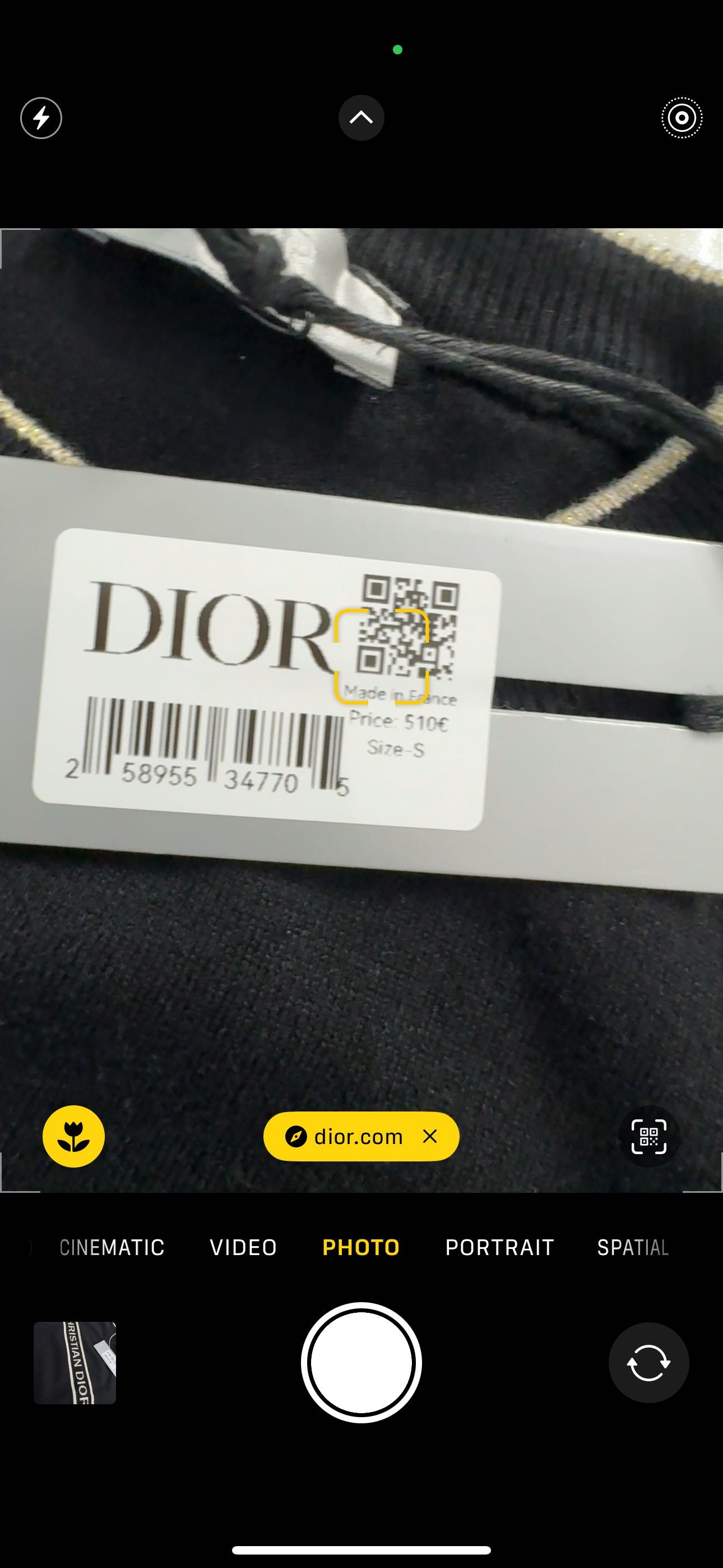 Christian Dior-Оригинална чисто нова дамска тениска S