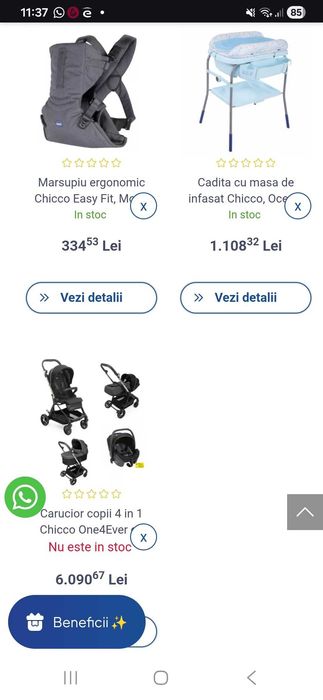 VAND Cadita Cu Masa De Infasat CHICCO, culoare Ocean