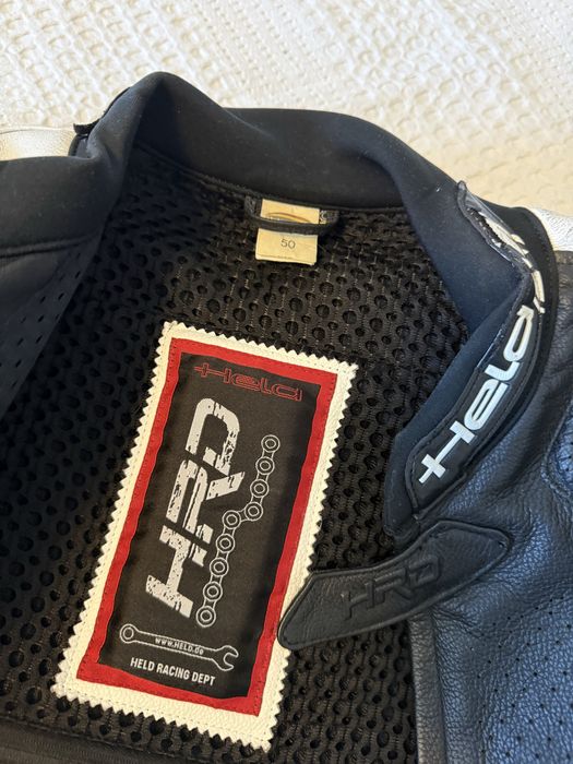 Geaca moto piele Held Safer + pantaloni marimea 50 Combinezon