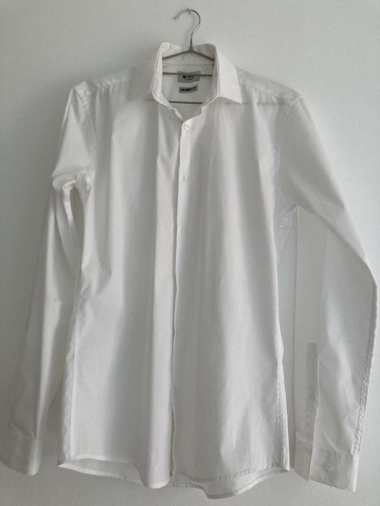 Официална мъжка бяла риза Slim Fit