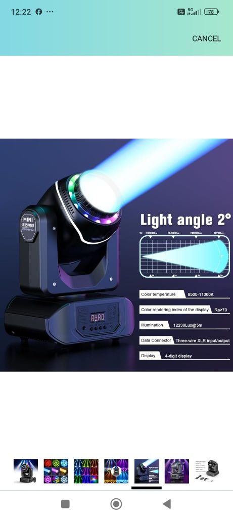 Moving head beam 120w nou