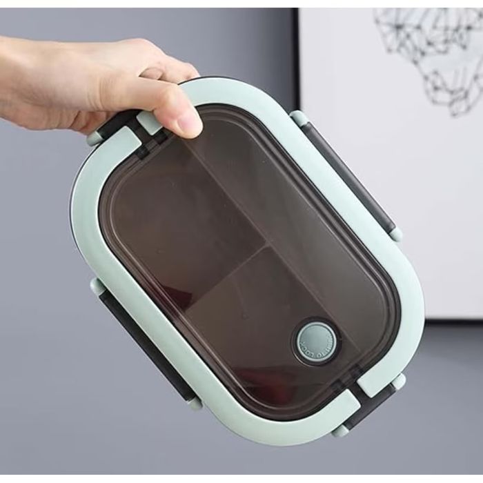 Кутия за храна, С отдушник, Вакуум вентил, С дръжка, 1.2л, Зелен