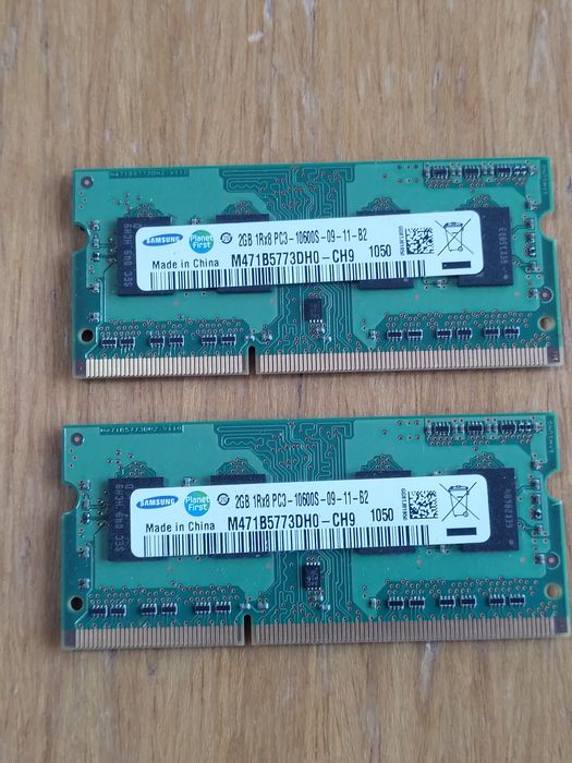 Ram DDR3 2броя х 2гб 10лв за двете
