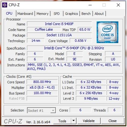 Процессор Intel core i5 9400f с куллером