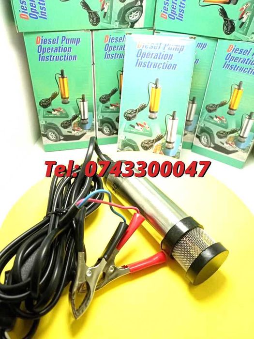 Reducere Pompa Electrica Submersibila 12v Motorina  Apa  Ulei Si Li