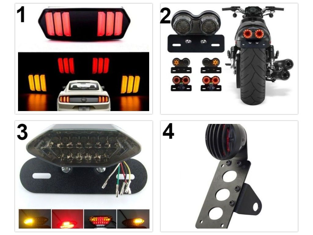 Stop moto motocicleta scuter ATV universal LED tripla semnalizari