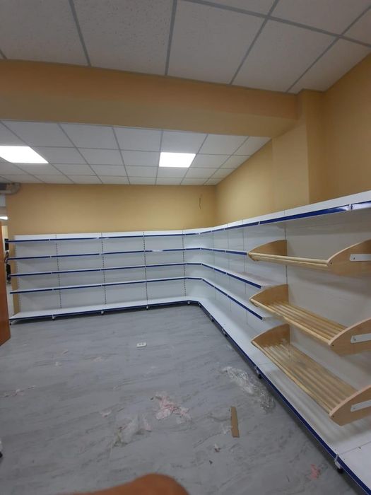 Стеллаж металлические полки для магазина овощные хлебный конфетница